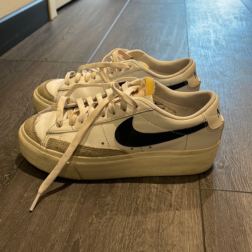 Nike low platform blazers